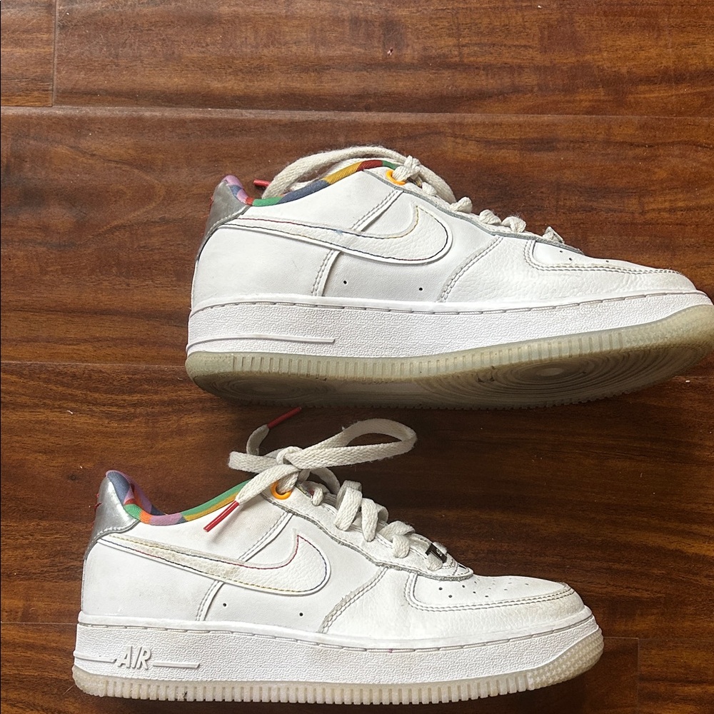 Nike Air Force Ones kids size 4.